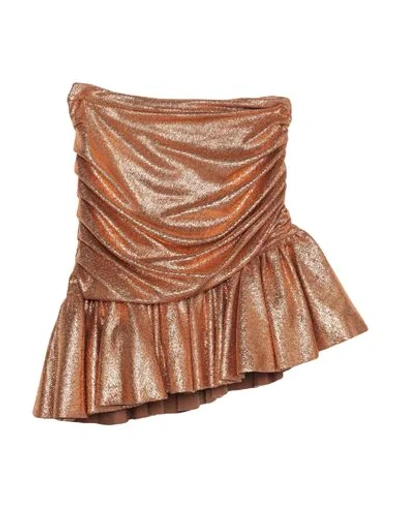 Shop Aniye By Woman Midi Skirt Copper Size M Polyamide, Elastane, Metal In Orange