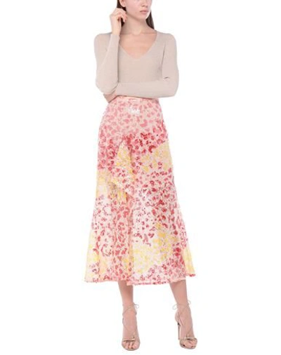 Shop Ainea Long Skirts In Pale Pink