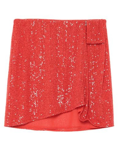 Shop Patrizia Pepe Mini Skirts In Red