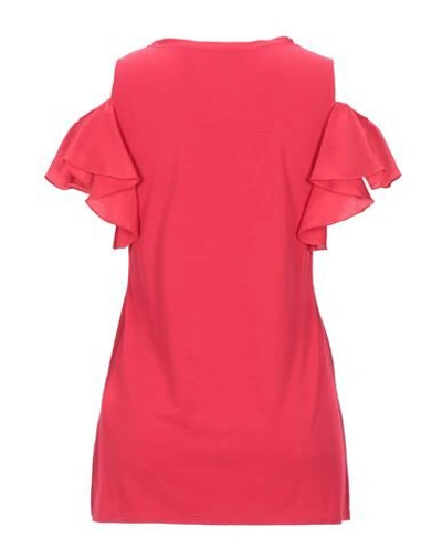 Shop Liu •jo Woman Top Red Size Xs Polyester, Viscose, Elastane