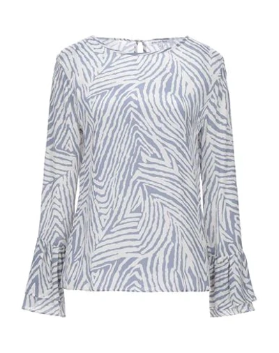 Shop Lily And Lionel Blouses In Blue