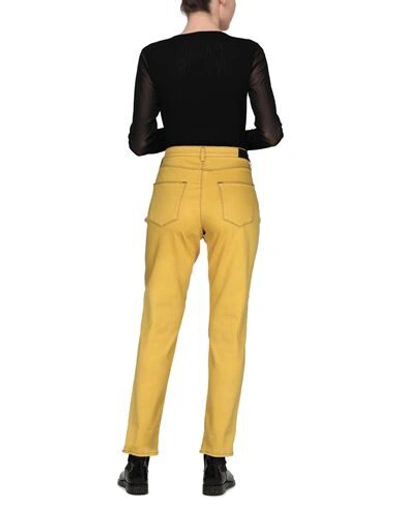 Shop Karl Lagerfeld Woman Jeans Ocher Size 26 Cotton, Elastane In Yellow