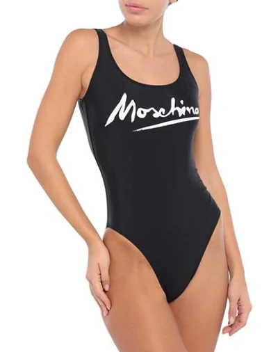 Shop Moschino Woman One-piece Swimsuit Black Size 6 Polyamide, Elastane