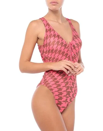 Shop Pin Up Stars One-piece Swimsuits In Coral