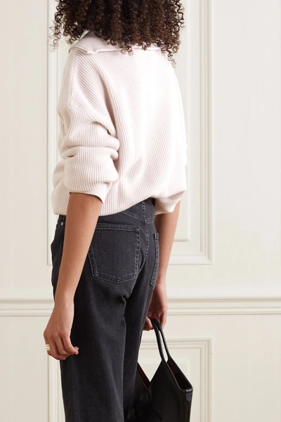 Shop Arch4 Ribbed Cashmere Sweater In Gray