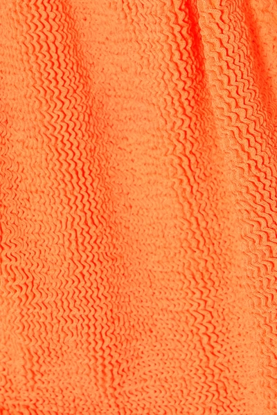 Shop Hunza G Net Sustain Maria Seersucker Swimsuit In Bright Orange