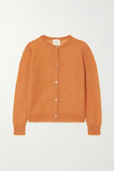 Shop Forte Forte Mohair-blend Cardigan In Orange