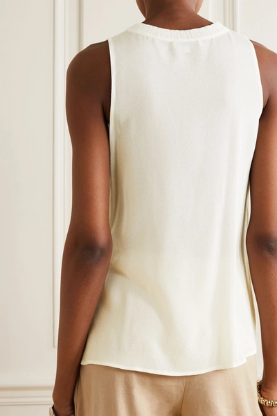 Shop Vince Silk-crepe Tank In White