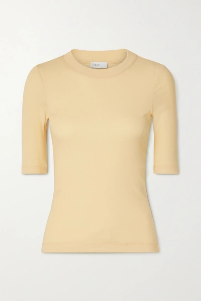 Shop Rosetta Getty Cotton-jersey T-shirt In Pastel Yellow