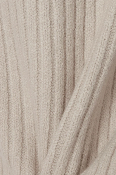 Shop Altuzarra Orville Ribbed-knit Midi Skirt In Ivory