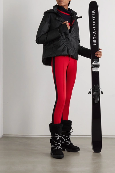 Shop Erin Snow Lolita Aluminium Hooded Quilted Ski Jacket In Black