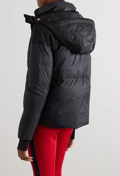 Shop Erin Snow Lolita Aluminium Hooded Quilted Ski Jacket In Black