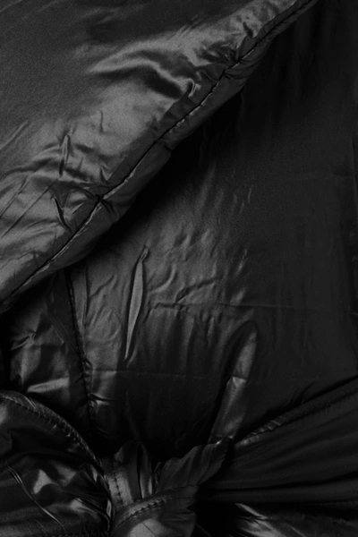 Shop Norma Kamali Sleeping Bag Oversized Belted Shell Coat In Black