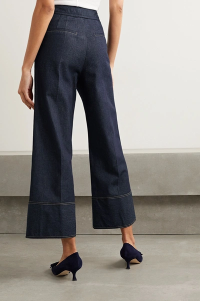 Shop Anna Mason Sophie Denim Culottes In Dark Denim