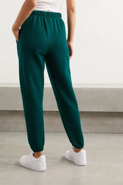 Shop Les Tien Cotton-jersey Track Pants In Emerald
