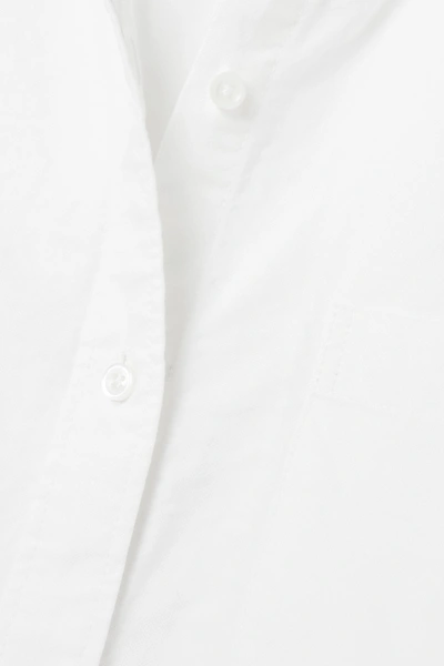 Shop Thom Browne Cotton Oxford Shirt Dress In White