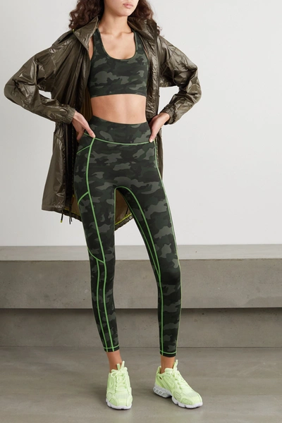 Shop All Access Front Row Stretch Sports Bra In Army Green