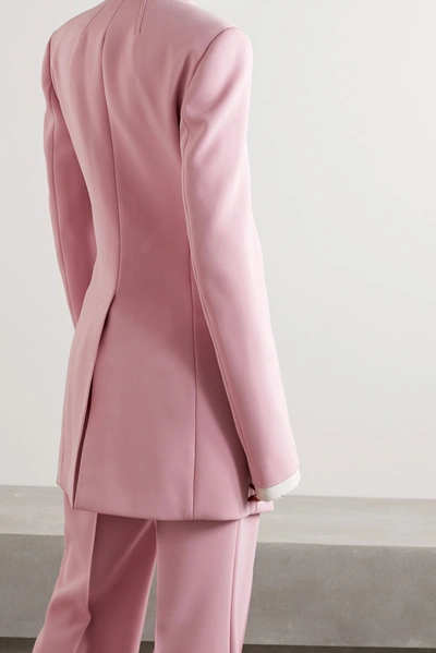 Shop Peter Do Twill Blazer In Baby Pink