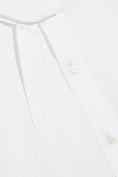 Shop Balenciaga Scarf Oversized Cotton-poplin Shirt In White