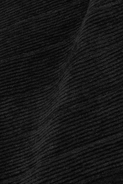 Shop Herve Leger One-shoulder Fringed Velour Bandage Gown In Black