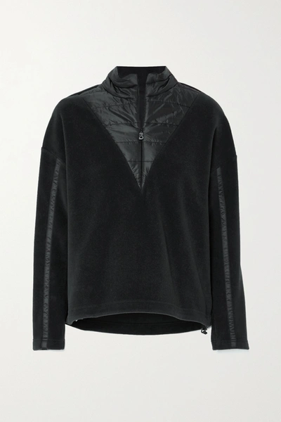 Shop Bogner Duana Fleece And Quilted Shell Sweatshirt In Black