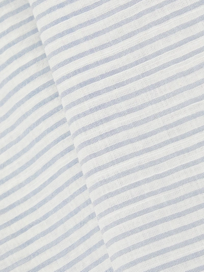 Shop Eberjey Nautico Cropped Striped Cotton-blend Pajama Pants In Sky Blue