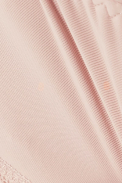 Shop Stella Mccartney Lace-trimmed Stretch-jersey Soft-cup Bra In Pink
