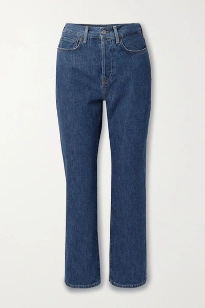 Shop Acne Studios High-rise Straight-leg Jeans In Blue