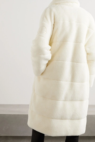 Shop Moncler Bagaud Reversible Quilted Faux Shearling And Shell Down Coat In Ivory