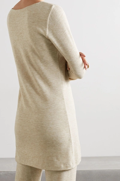 Shop Aaizél + Net Sustain Mélange Knitted Tunic In Sand