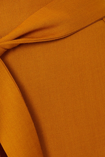 Shop Roksanda Goya Belted Twill Tapered Pants In Orange