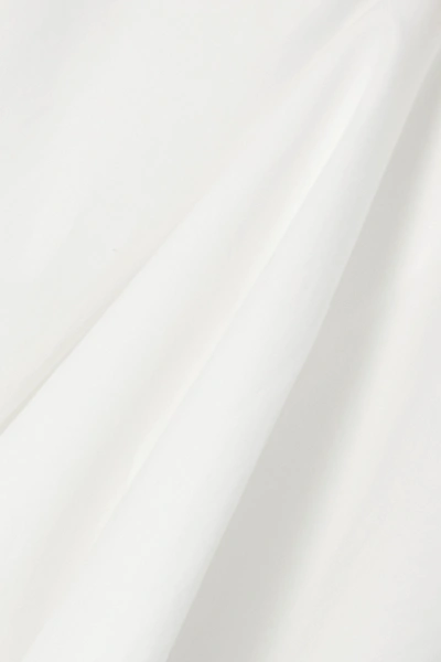 Shop Jw Anderson Asymmetric Chain-embellished Cotton-poplin Shirt Dress In White