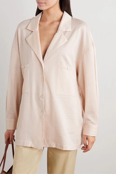 Shop Giuliva Heritage + Net Sustain + Space For Giants The Meryl Printed Cotton Shirt In Beige