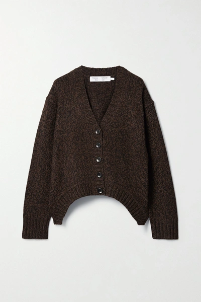 Shop Proenza Schouler White Label Knitted Cardigan In Chocolate