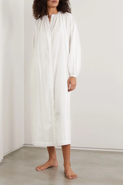 Shop Pour Les Femmes Mona Cotton-voile Nightdress In White