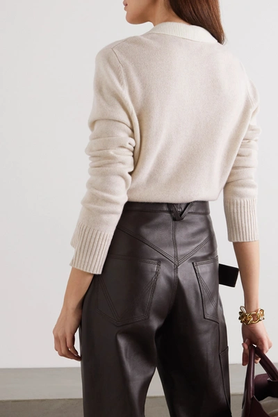 Shop Arch4 Olive Cashmere Sweater In Ivory