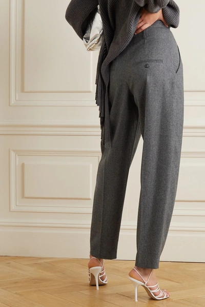 Shop Isabel Marant Racomisl Pleated Wool Tapered Pants In Anthracite