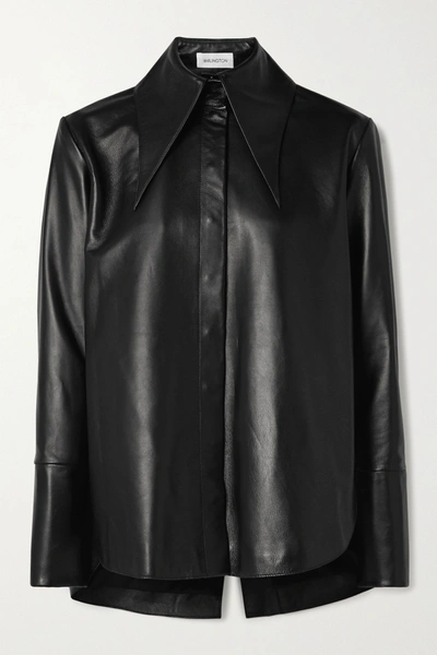 Shop 16arlington Seymour Leather Shirt In Black