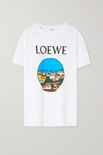 Shop Loewe + Ken Price La Series Printed Cotton-jersey T-shirt In White