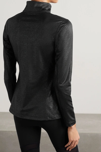 Shop Nike Metallic Dri-fit Top In Black