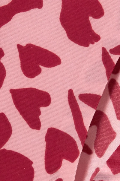 Shop Stella Mccartney Arizona Lushing Printed Stretch-crepe De Chine Briefs In Pink