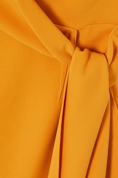 Shop Roland Mouret Santorini One-sleeve Asymmetric Crepe Gown In Saffron