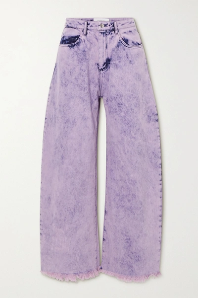 Shop Marques' Almeida Frayed Acid-wash Boyfriend Jeans In Pink