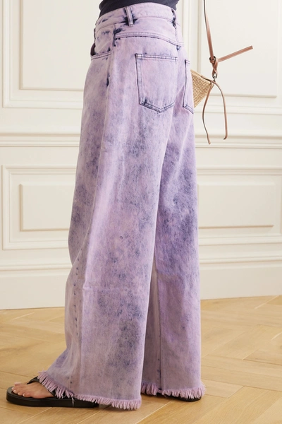 Shop Marques' Almeida Frayed Acid-wash Boyfriend Jeans In Pink