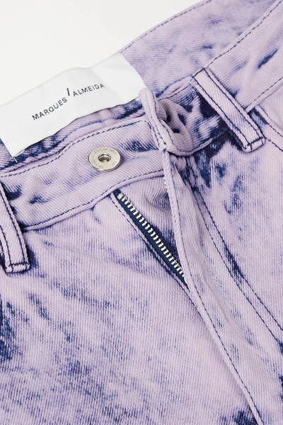 Shop Marques' Almeida Frayed Acid-wash Boyfriend Jeans In Pink