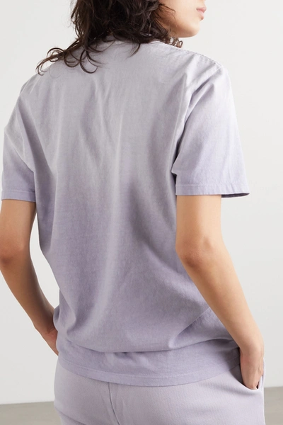 Shop Les Tien Ombré Cotton-jersey T-shirt In Lilac