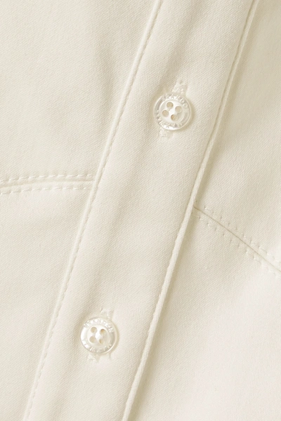 Shop Brandon Maxwell Strapless Cotton Bustier Top In White