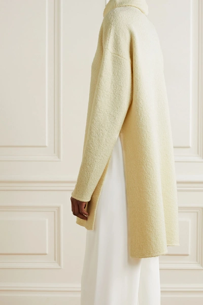 Shop Deveaux Yara Wool-blend Turtleneck Sweater In Ivory