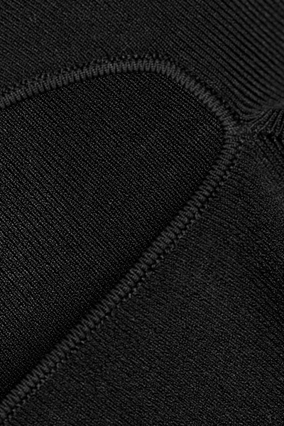 Shop Khaite Talie Cutout Stretch-knit Bodysuit In Black