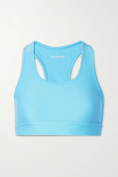 Shop All Access Front Row Stretch Sports Bra In Blue